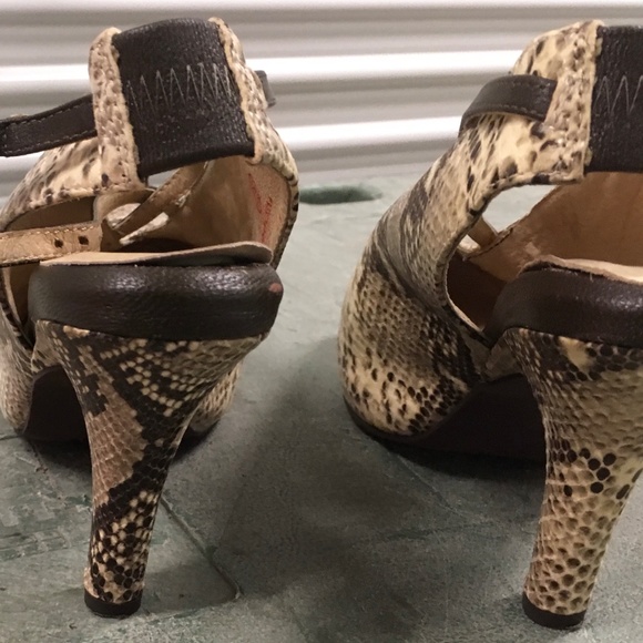 Women's Faryl Robin snakeskin-look slingback wedge - Picture 8 of 12